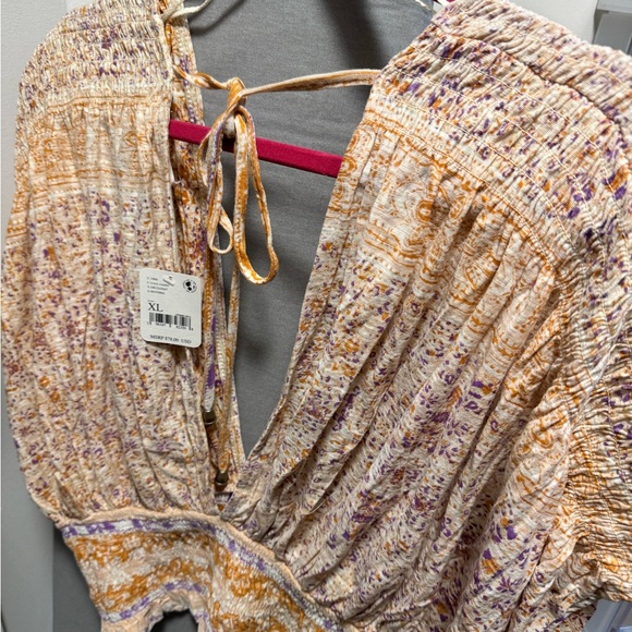 Free People Next Vacation Top in Ivory Combo. Size XL - Picture 4 of 4